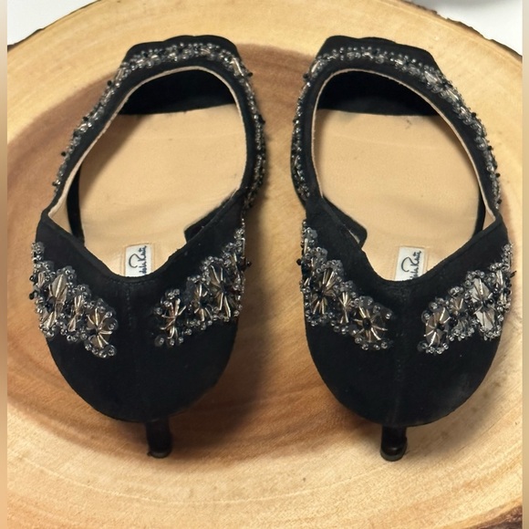 💎Oscar de la Renta Suede Heels with Embellishments - Women's Size 38💎 - Picture 6 of 16